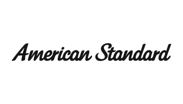 The image shows the words American Standard written in black, cursive-style font on a white background.